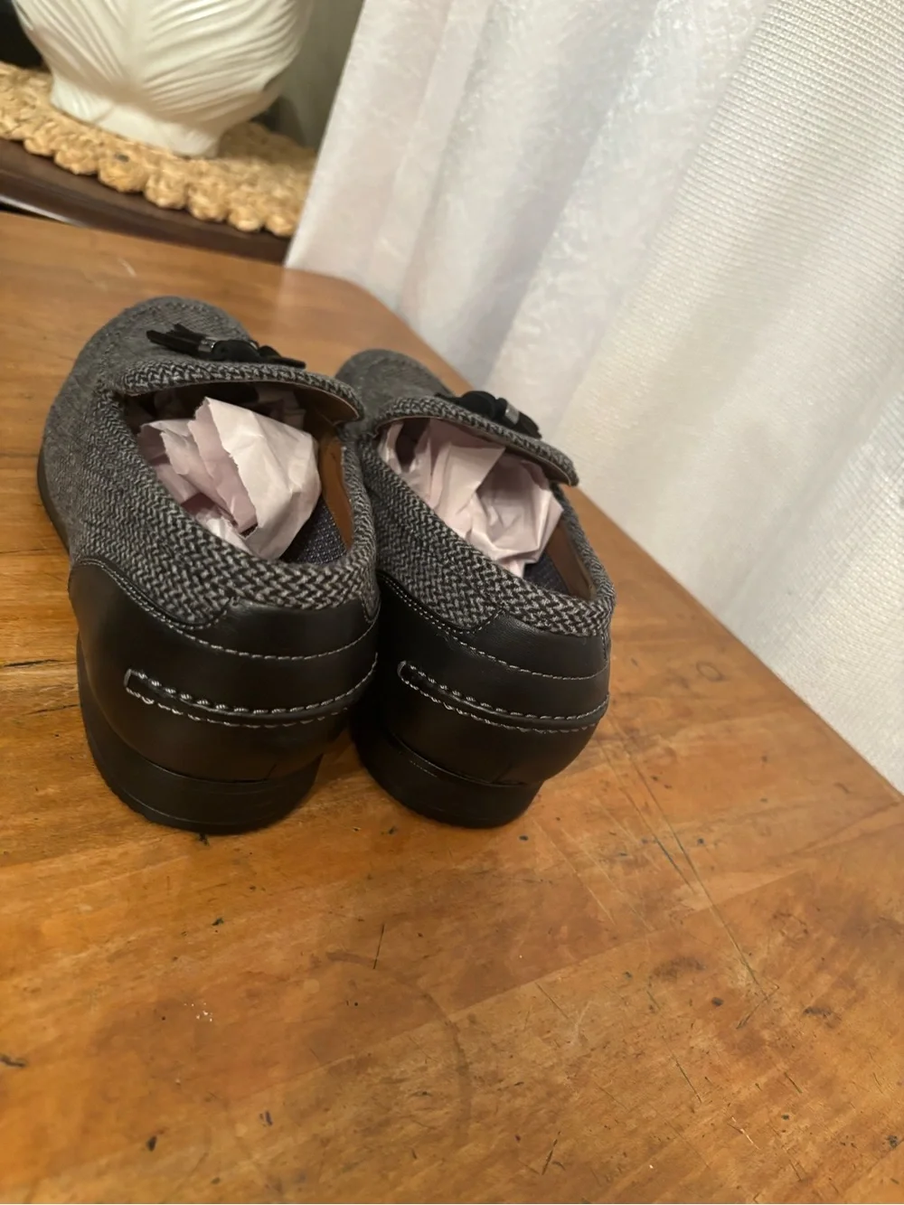 Bar III Gray Textured Tassel Loafers